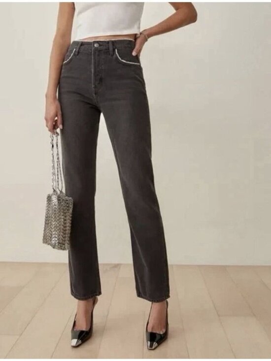 Reformation Denim - Reformation Stardust Women’s HR Straight Jeans in Ventura Sz 25 Button Fly